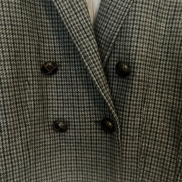 Veronica Beard | Sybille Houndstooth Double Breasted Wool Blend Blazer Size 8 - Picture 9 of 14